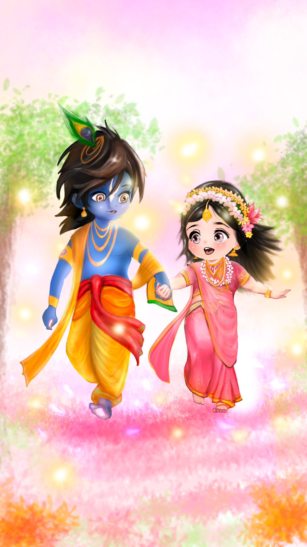 Shri Radha Krishan Divine Poster